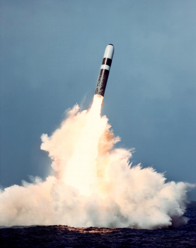 A Trident II missile.
